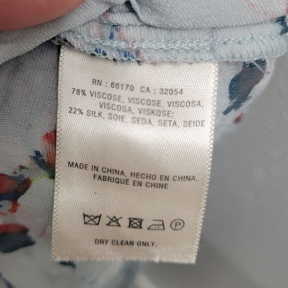 Anthropologie maeve Umi Wrap Top Floral Print Velvet Sz Xs - Picture 11 of 11